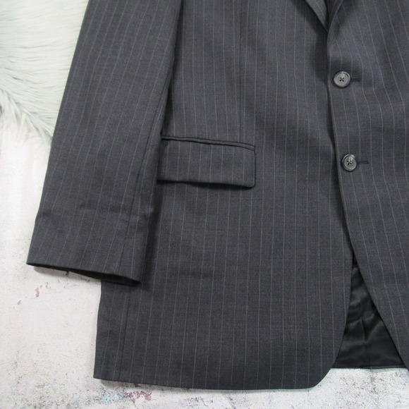 LAUREN RALPH LAUREN Gray Pinstripe Wool Blazer Suit Jacket Mens Size 42L - Picture 5 of 12